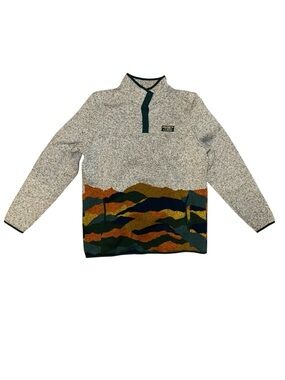 L.L.Bean Sweater Fleece Pullover mountain design size large